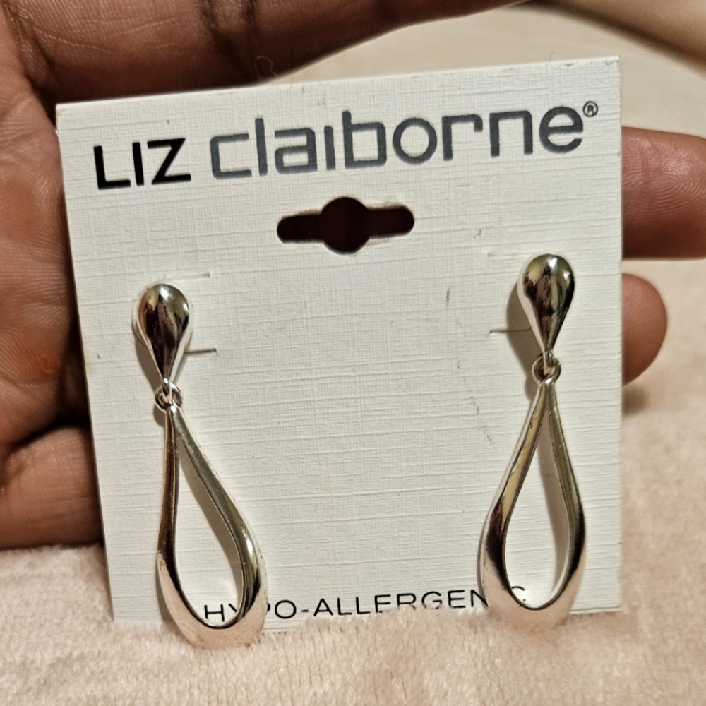 Liz Claiborne Silver Dangle Earrings